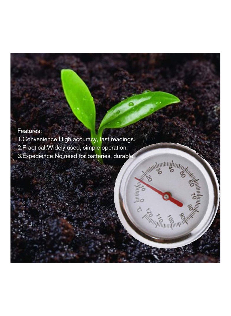 GGOOT 20 Inch 50cm Length 0℃-120℃ Compost Soil Thermometer Premium Food Grade Stainless Steel Metal Measuring Probe Detector  - Image 2
