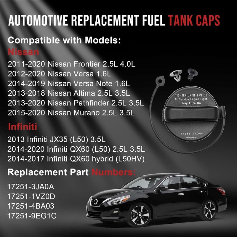 YITHSWAY Gas Cap Fuel Cap for Nissan & Infiniti - Image 2