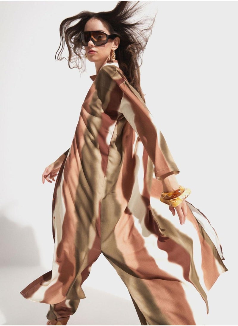 JUNE - Printed Shirt Dress - Image 1