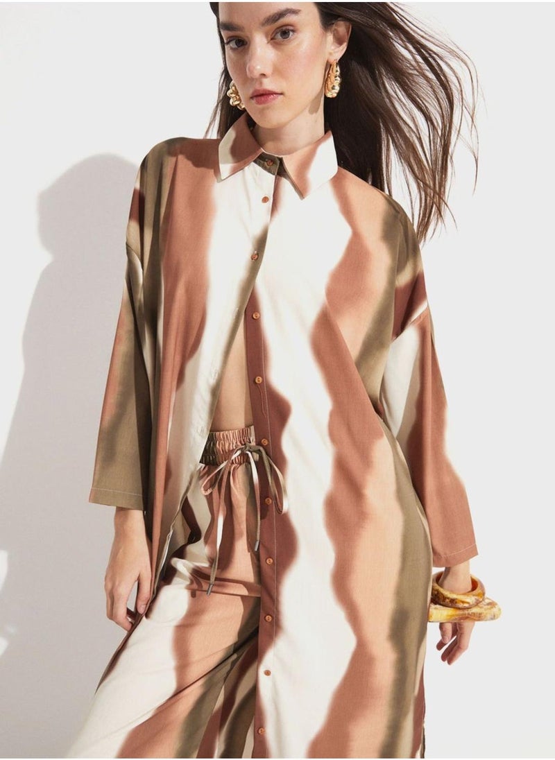 JUNE - Printed Shirt Dress - Image 1