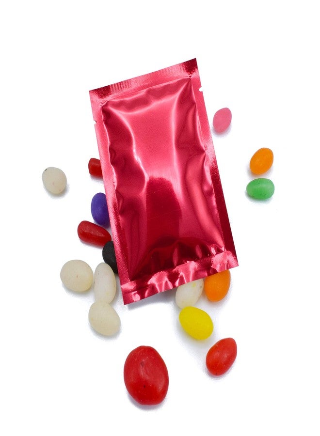 QQ Studio 200 PCS Metallic Mylar Foil Open Top Sealable Bags (7x10cm (2.7x3.9"), Red) - Image 4