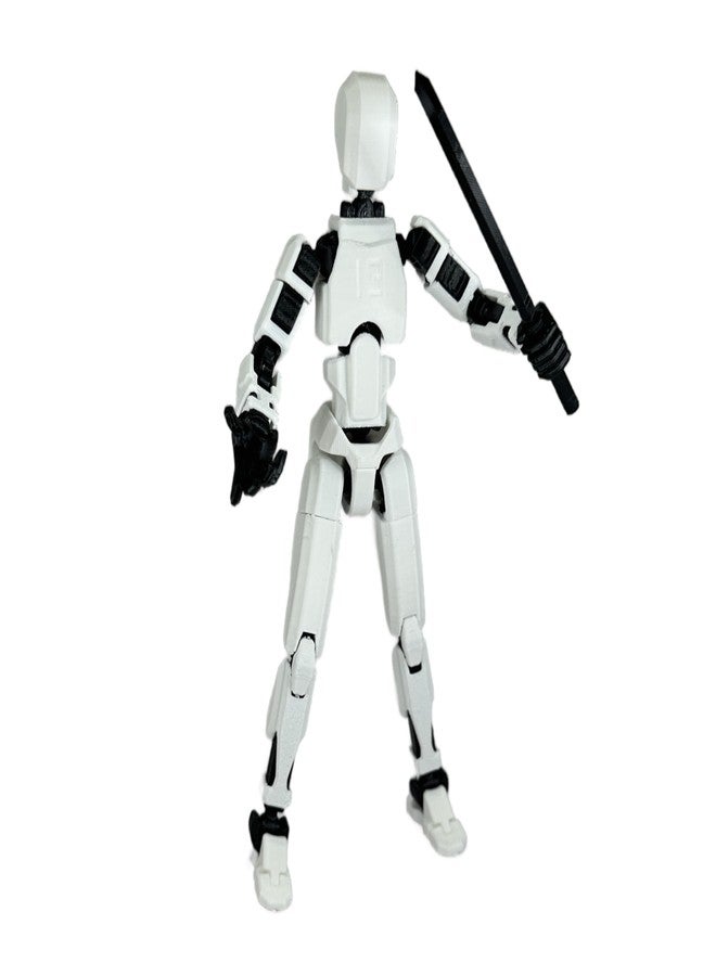 Fully Assembeled | D3craft Dummy 13 Articulated Action Figure | 3D Printed Robot Poseable Toy | 5.4" DIY Collectible Toy | 13 Movable Joints | Made in India (Combo of 2, RED+White) - Image 5