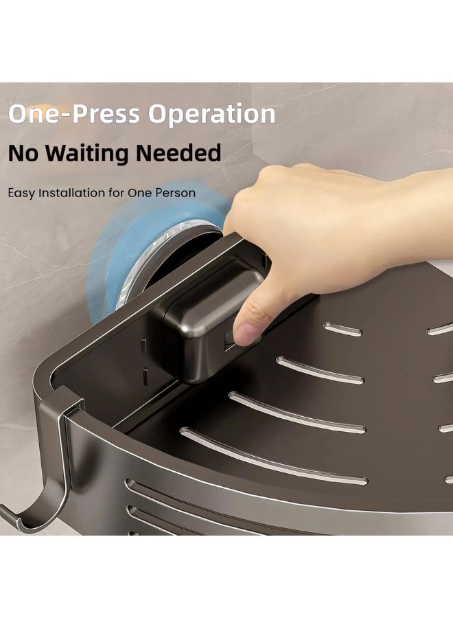 Chase Up Bathroom Shelf Stainless Steel Shower Caddy Organizer Suction Cup Rustproof Aluminum No Drilling Wall Mounted Storage Rack for Bathroom Shower & Kitchen - Image 3