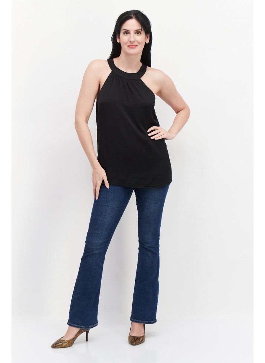 promod - Women Scoop Neck Sleeveless Plain Top, Black - Image 1