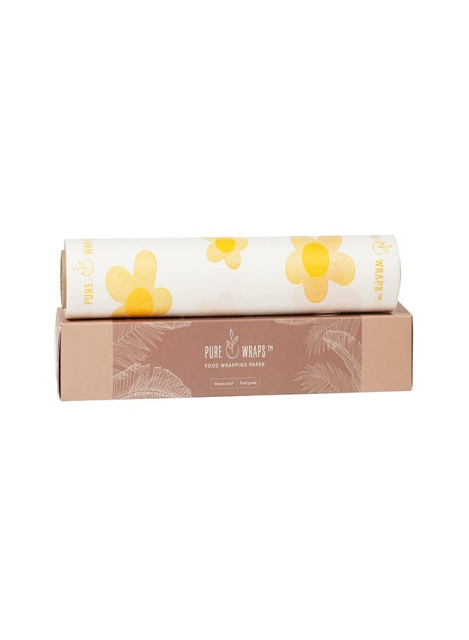 PureWraps Pure Wraps Food Wrapping Paper White (Yellow Flower Print),Eco-Friendly,Microwave Safe,Chemical Free,Butter Paper Roll, 100% Hygenic - Image 1