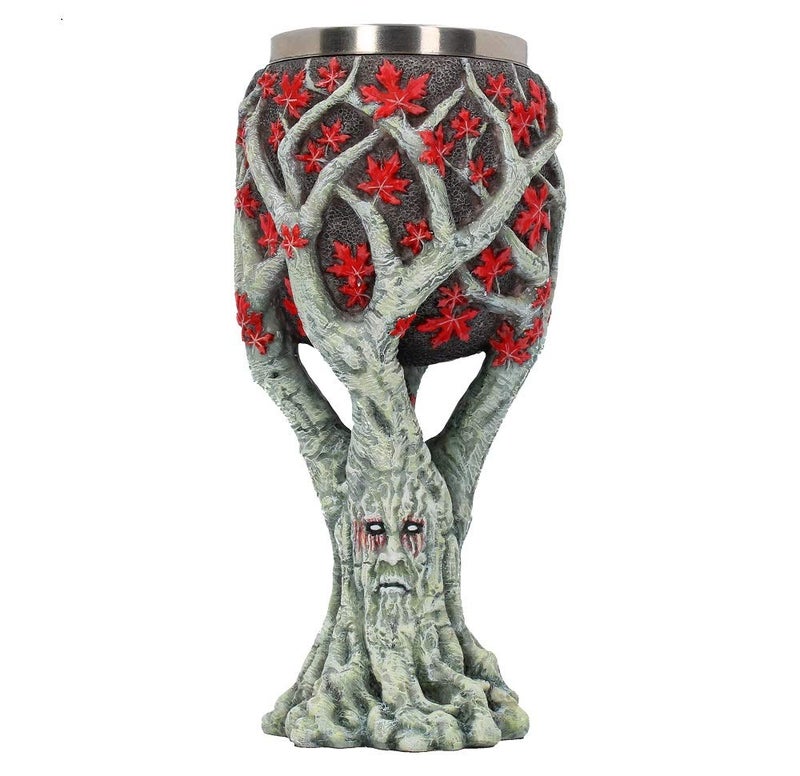 Nemesis Now Weirwood Tree Goblet 175cm Game of Thrones Resin wstainless steel insert Grey One Size