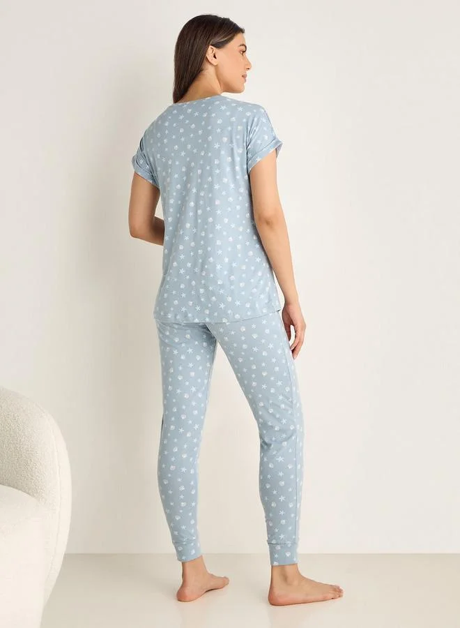 Splash FAV All-Over Print Cotton Maternity Pyjama Set