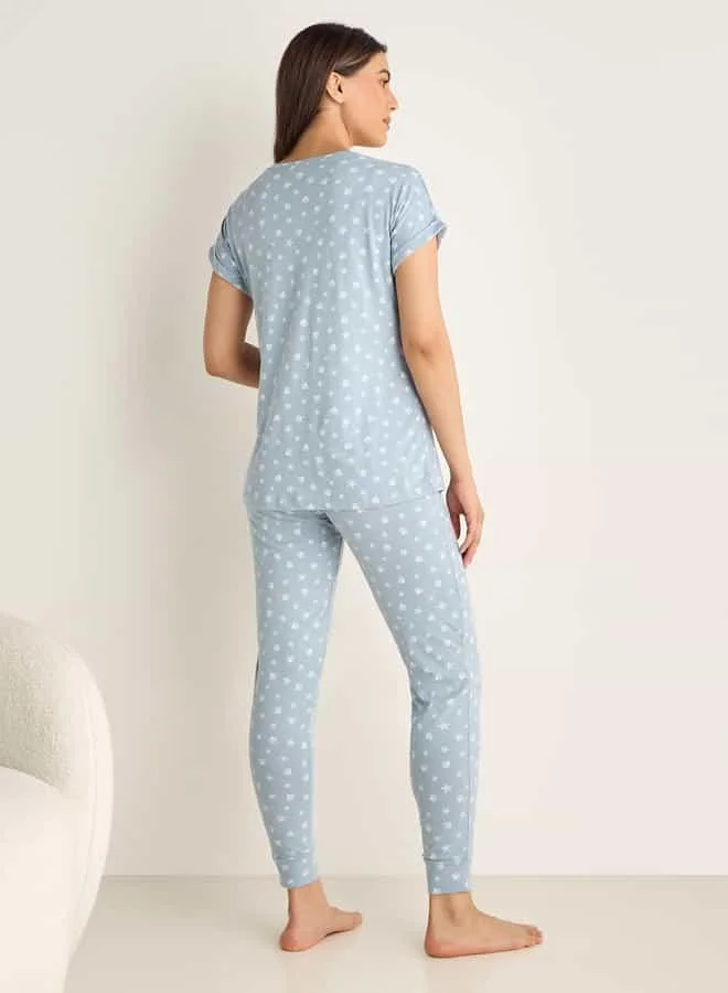 Splash FAV All-Over Print Cotton Maternity Pyjama Set