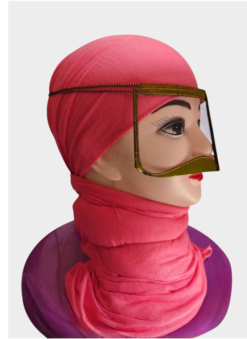 ماركة غير محددة البرقع الأخضر التقليدي، كمامة بتولة العربية للوجه 5 قطع  - Image 3
