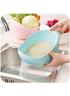 GTC GTC® Big Size Rice Pulses Fruits Vegetable Noodles Pasta Washing Bowl & Strainer Perfect Size for Storing and Straining.(B 201-39, Multicolor)  - Image 5