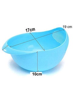 GTC GTC® Big Size Rice Pulses Fruits Vegetable Noodles Pasta Washing Bowl & Strainer Perfect Size for Storing and Straining.(B 201-39, Multicolor)  - Image 3