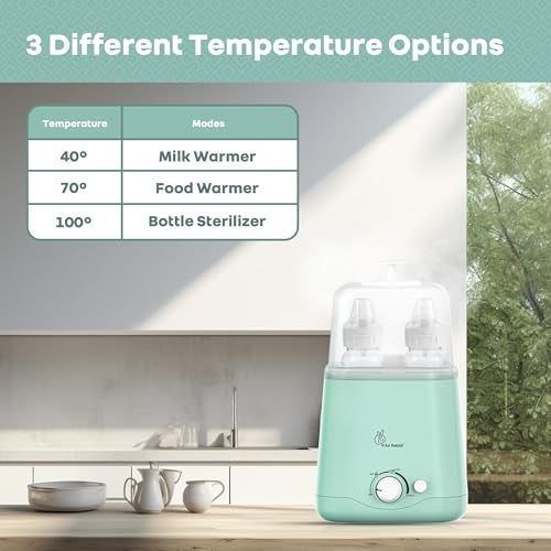 R for Rabbit Hygo Smart 5 in 1 Bottle Sterilizer for Baby Auto Shut-Off Easy Operation Compact & Lightweight Kills Germs Baby Bottle sterilizer (Sea Green) - Image 3
