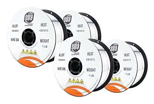SA  ER4043  MIG Aluminum Welding Wire  1 Lb x 0035 4 SPOOLS