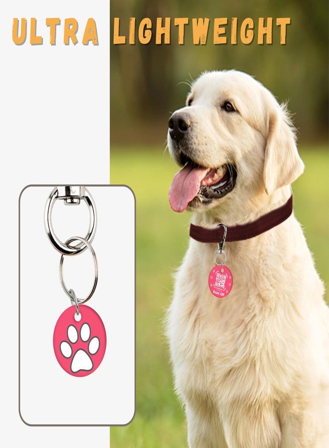 tag8 Smart Pet ID Tag - Anti-Loss NFC & QR Code Tag, Silent Silicone Dog & Cat ID Collar Tag, Digital Pet Profile & Easy Owner Contact - Pink-Pack 1 - Image 5