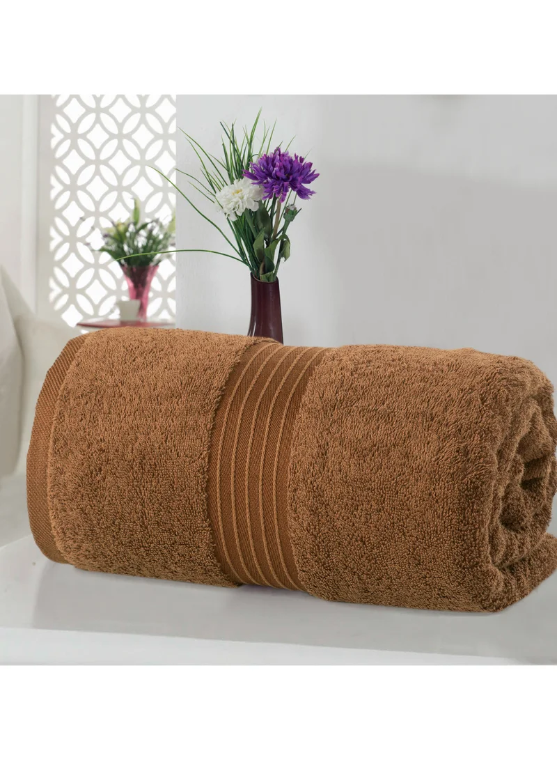 Bliss Casa 1-Piece Bath Sheets, 100% Combed Cotton 550 GSM Superior Quality Towels, Quick Dry Highly Absorbent, Thick, Soft and Hotel Bathroom Towels for Bath and Spa 90x180 cm Brown 80x190cm
