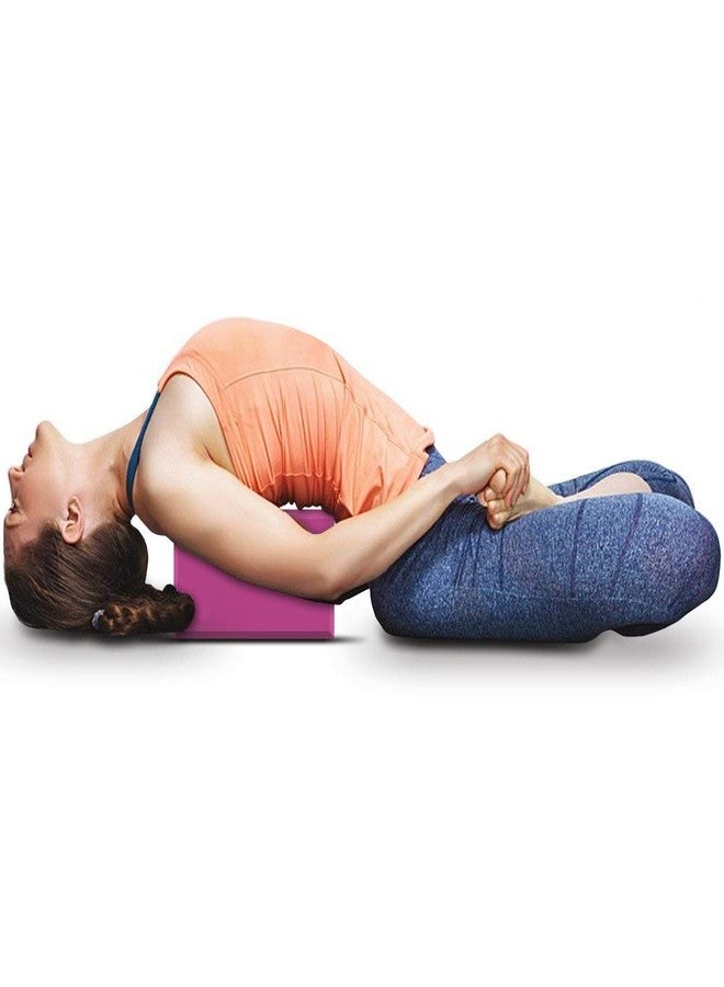 JAPTI high density EVA foam yoga block, on slip workout brick for improve poses balance flexibility support strength deepen training exercises (2 pcs/multi-color) - Image 2