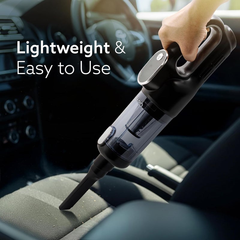 AGARO Car Vacuum Cleaner, Rechargeable Handheld Mini Vacuum with Blower Function, HEPA Filter & Digital Display, Type-C Charging, 7.4V Brushless Motor, 0.3L Dust Cup - Image 5