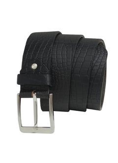 LAVERI LEATHER GENUINE LEATHER 45 MM CASUAL JEANCE BELT FOR MENS IN BLACK  - Image 2