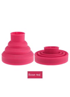 yongsheng 2PCS Collapsible Silicone Hair Dryer Diffuser - Travel and Easy Storage - Fit Nozzle Diameter-Pink+black  - Image 1