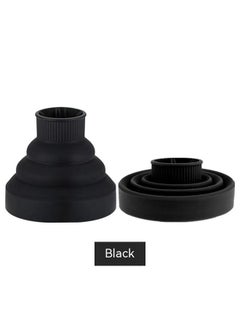 yongsheng 2PCS Collapsible Silicone Hair Dryer Diffuser - Travel and Easy Storage - Fit Nozzle Diameter-Pink+black  - Image 2