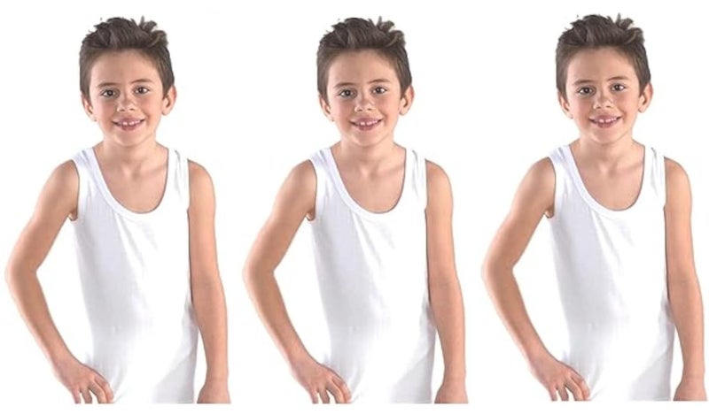 New Day Boys White Vest | 100% Cotton U-Neck Plain White Vest | Kids Baniyan | Pack of 3 (in, Age, 9 Years, 10 Years, Regular, White) - Image 5