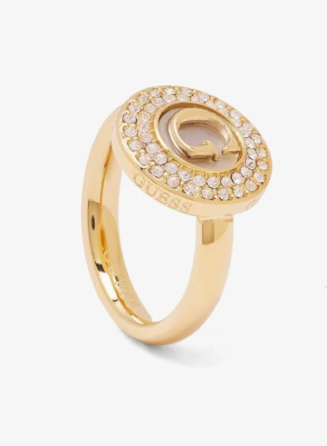 Logo 14Mm Pearly G Coin Ring