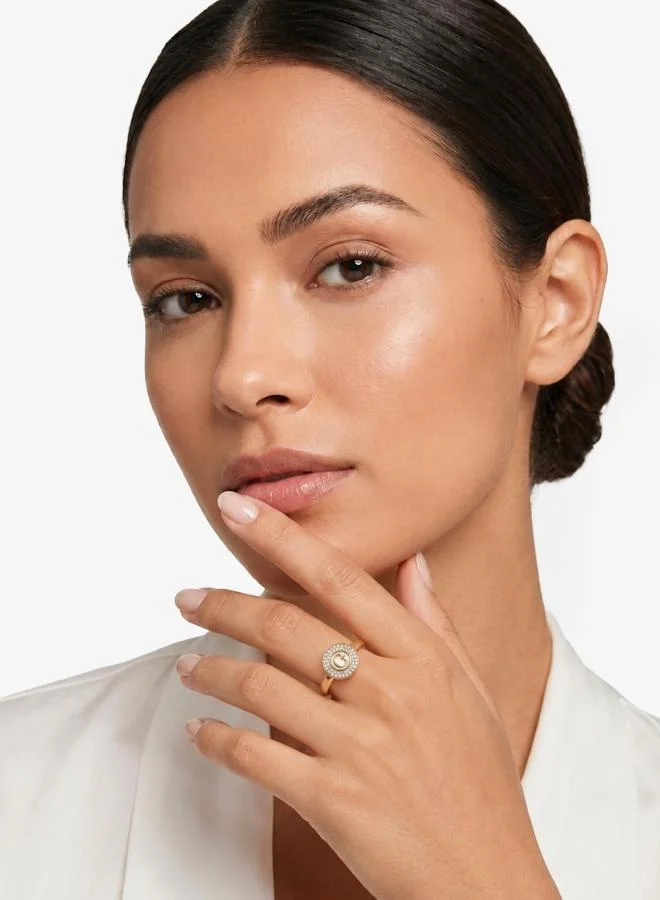 GUESS Logo 14Mm Pearly G Coin Ring