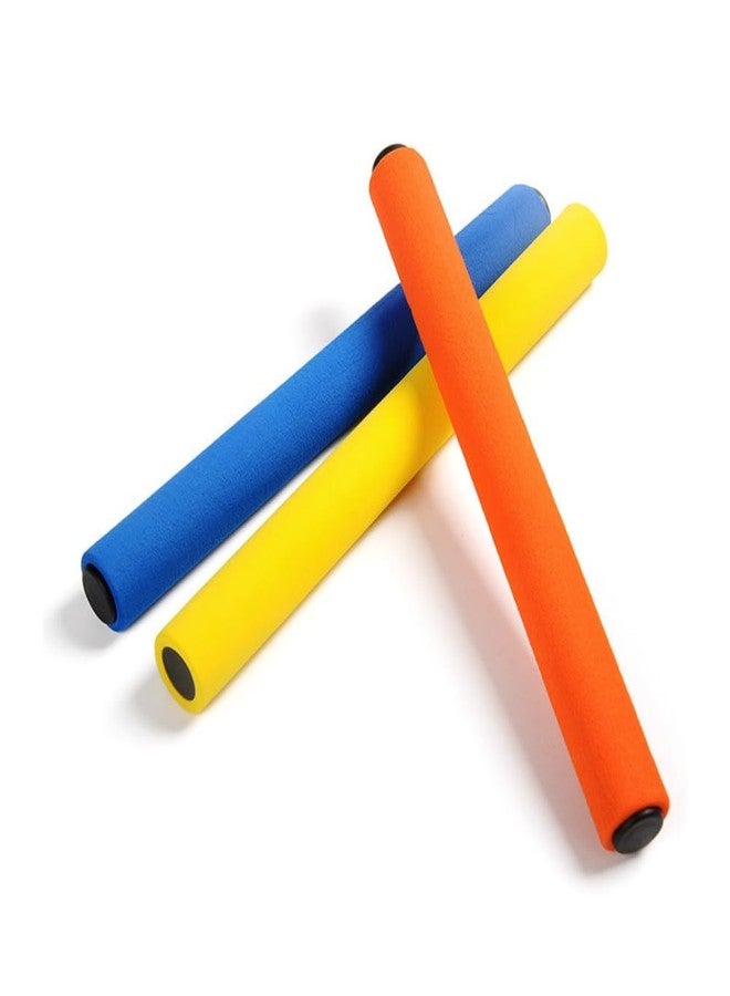 Kikeep Track and Field Relay Batons Sticks Assorted Color Relay Running Race Batons Sticks Foam Relay Running Baton 3 Pack Track & Field Sticks (3) - Image 1