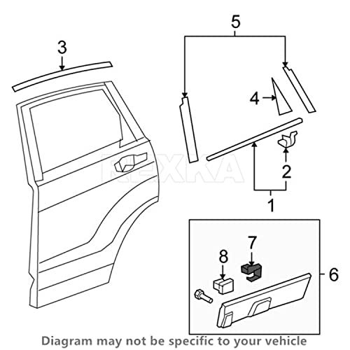 Rexka ركسكا 20 قطعة مشبك شريط الطقس الخارجي السفلي للباب لهوندا 75315-S9A-004 - Image 5