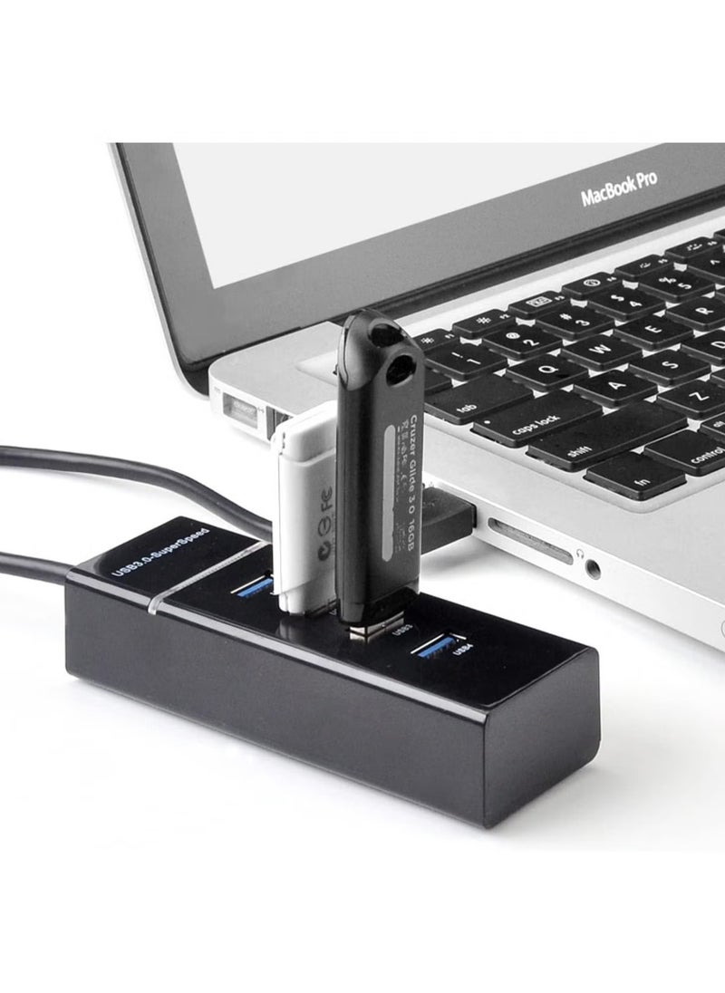 Plastic Forte High Speed 4 Port USB 3.0 Multi HUB Splitter Expansion for Desktop PC Laptop Adapter USB HUB  - Image 2