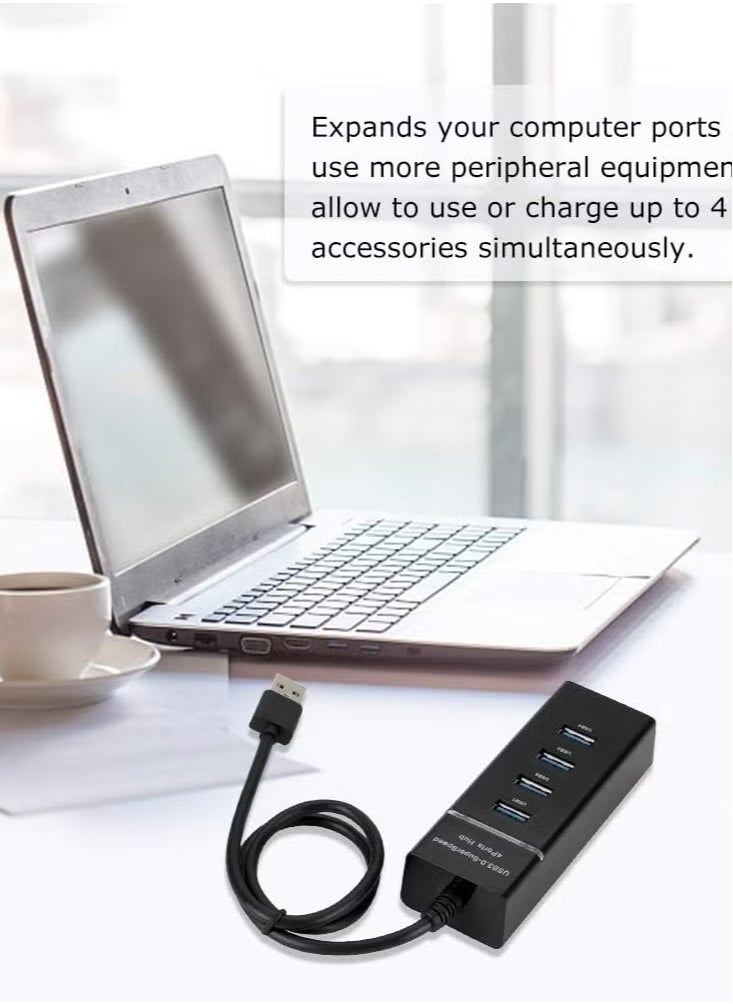 Plastic Forte High Speed 4 Port USB 3.0 Multi HUB Splitter Expansion for Desktop PC Laptop Adapter USB HUB  - Image 3