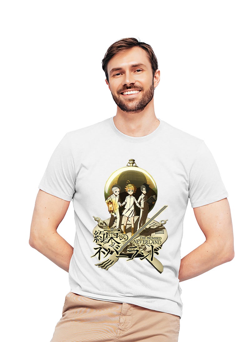 Fashion World Cotton T-shirt Printed with High-quality Anime Neverland - Image 1