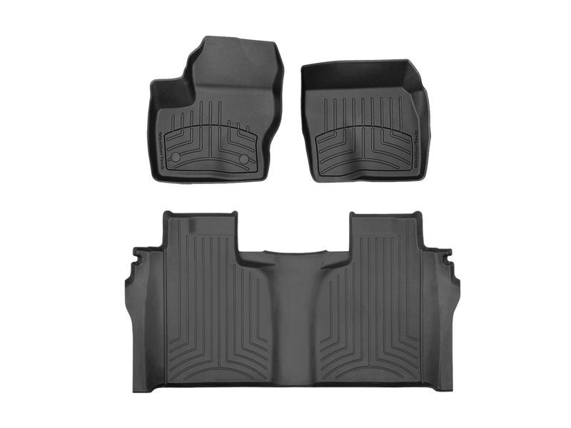WeatherTech FloorLiner HP Custom Fit Floor Mats for Silverado 1500 LTD 2500HD3500HD 1500 Sierra 1500 1500 Limited CrewCab Bucket Seats 2500HD3500HD 1st Row 2nd Row 44143612IM Black