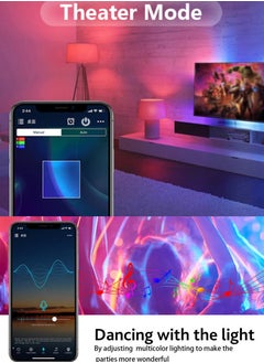 QUTOOB LED Wi-Fi Bluetooth Bulb, Control From Your Iphone or Android From Anywhere, Works With Alexa Google Assistant, 16Million Colors Dimmable Light 8 Different Modes Power Saving, 10W Smart Bulb Pack Of 2  - Image 4