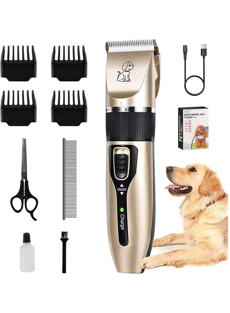روك بو ماكينة حلاقة للكلاب، ماكينة حلاقة للكلاب، مجموعة أدوات العناية بالكلاب المحمولة، لاسلكية، مجموعة أدوات للعناية بالحيوانات الأليفة منخفضة الضوضاء مع 4 أمشاط وقماش لتصفيف الشعر وإكسسوارات احترافية للكلاب والقطط والحيوانات الأليفة الأخرى - Image 1