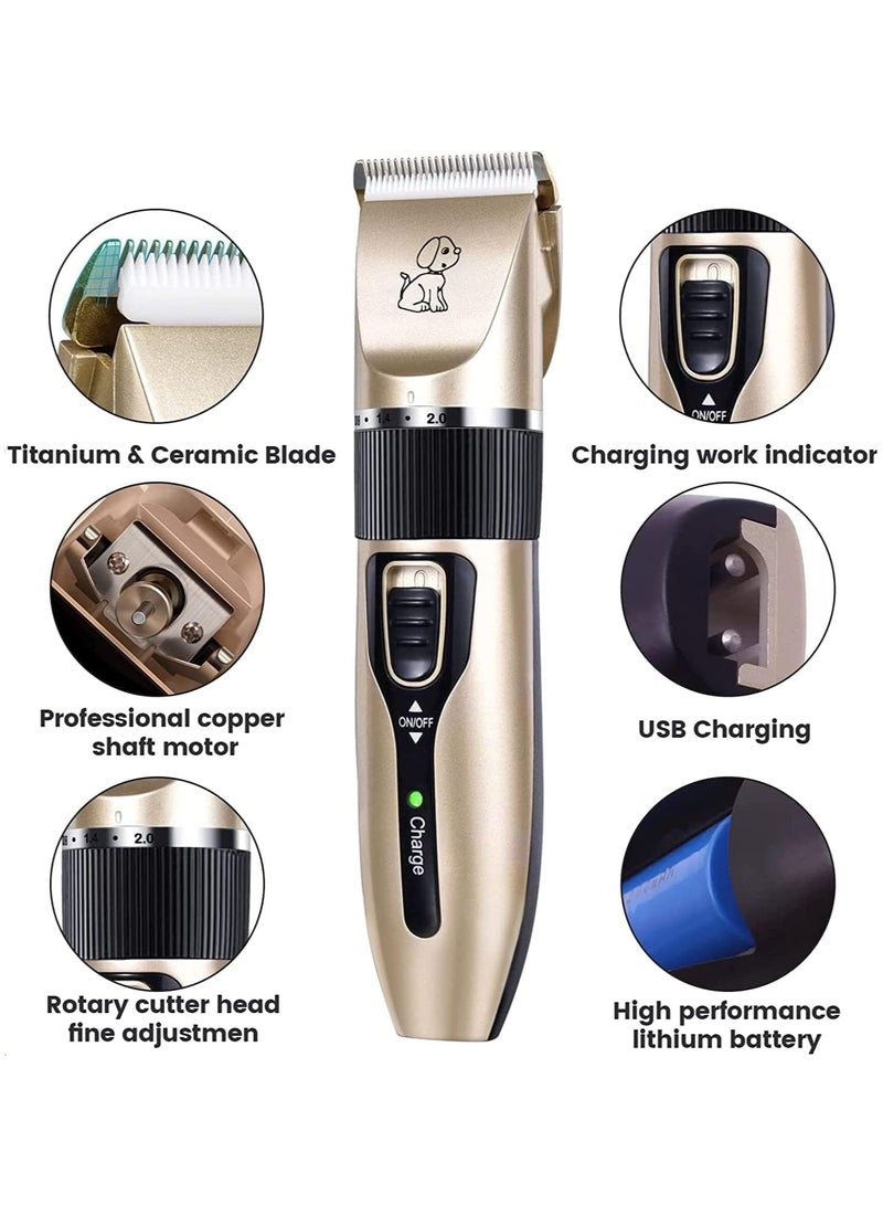 روك بو ماكينة حلاقة للكلاب، ماكينة حلاقة للكلاب، مجموعة أدوات العناية بالكلاب المحمولة، لاسلكية، مجموعة أدوات للعناية بالحيوانات الأليفة منخفضة الضوضاء مع 4 أمشاط وقماش لتصفيف الشعر وإكسسوارات احترافية للكلاب والقطط والحيوانات الأليفة الأخرى - Image 2