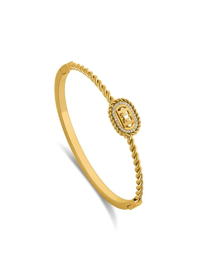 ESCADA Grace Gold Plated 316L Stainless Steel Bangle for Women, 57mm