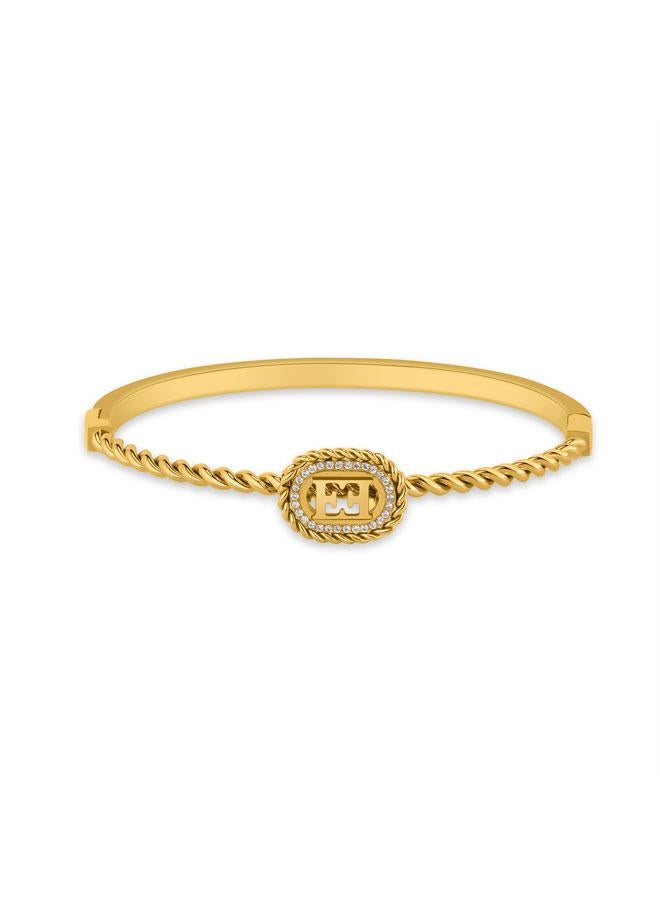 ESCADA Grace Gold Plated 316L Stainless Steel Bangle for Women, 57mm - Image 1
