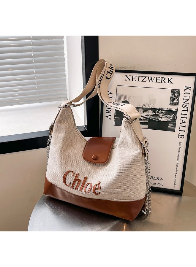 Chloe Chloé Shoulder Bag: Elegant Off - White with Brown Accents - Image 2