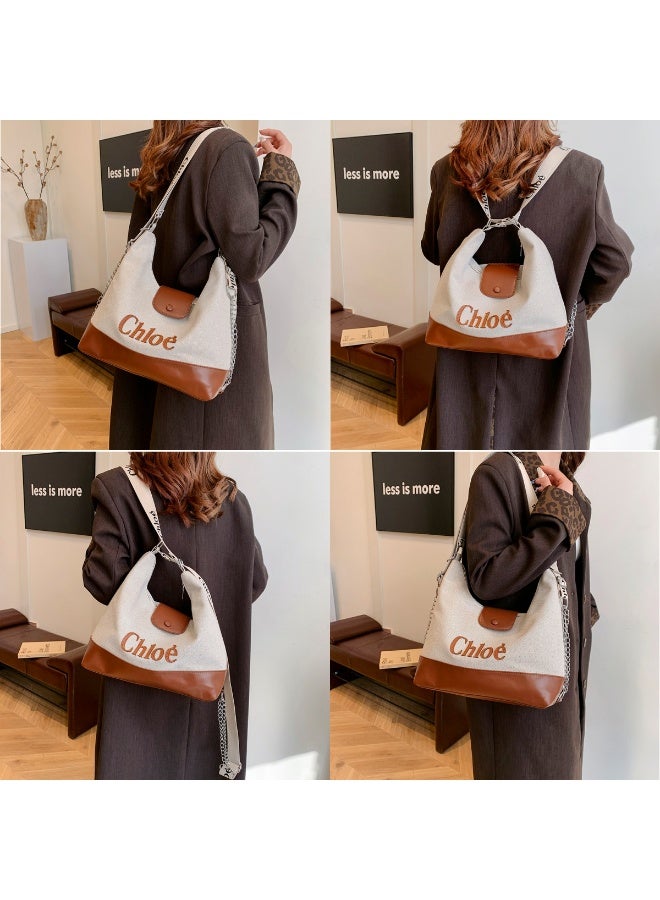 Chloe Chloé Shoulder Bag: Elegant Off - White with Brown Accents - Image 3