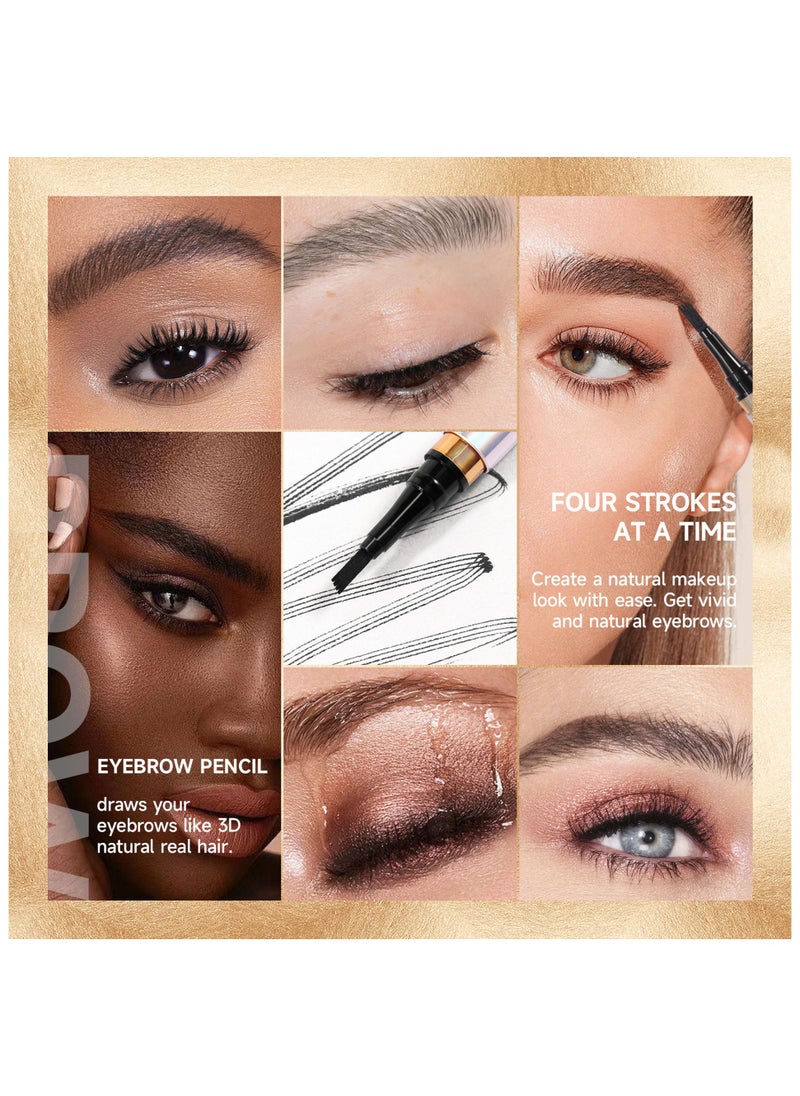 Sheloves Liquid Eyebrow Pencil Waterproof Long Lasting Four-Fork Natural Ultra Precise Sweat-Proof Non-Marking New Formula Longwear Brow Tint Brown (05)  - Image 5