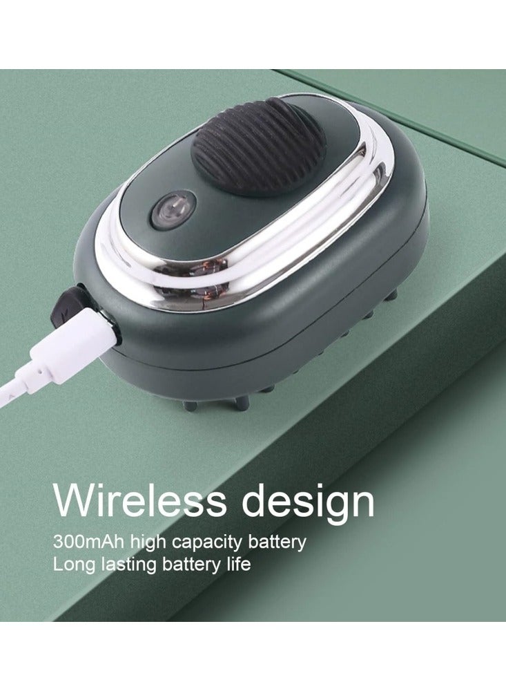 إسكدنيا اللاسلكية مدلك الرأس الكهربائية مدلك فروة الرأس 4-shift قابل للتعديل الاهتزاز الناقل التسلسلي العام القابلة لإعادة الشحن النفط مشط - Image 4