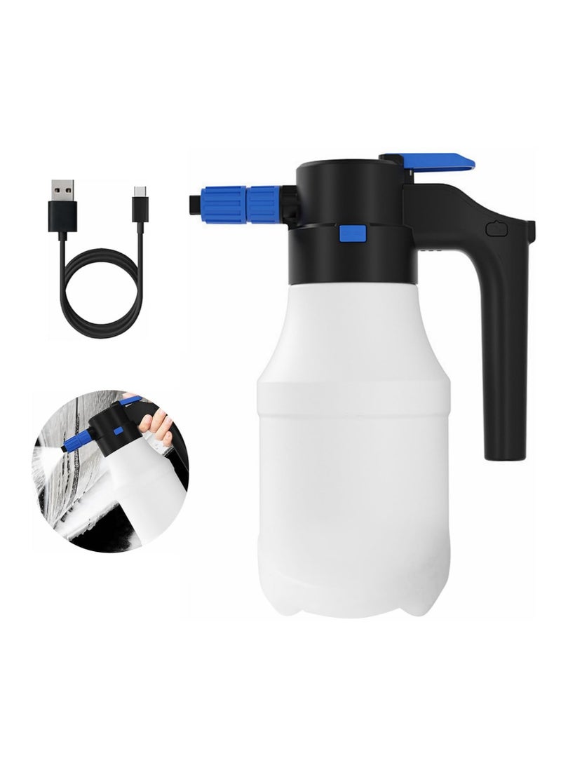 1.5L Electric Car Foam Sprayer, Pump Foam Sprayer with USB Rechargeable for Car Wash, Electric Sprayer for Home, Garden and Car - Image 1