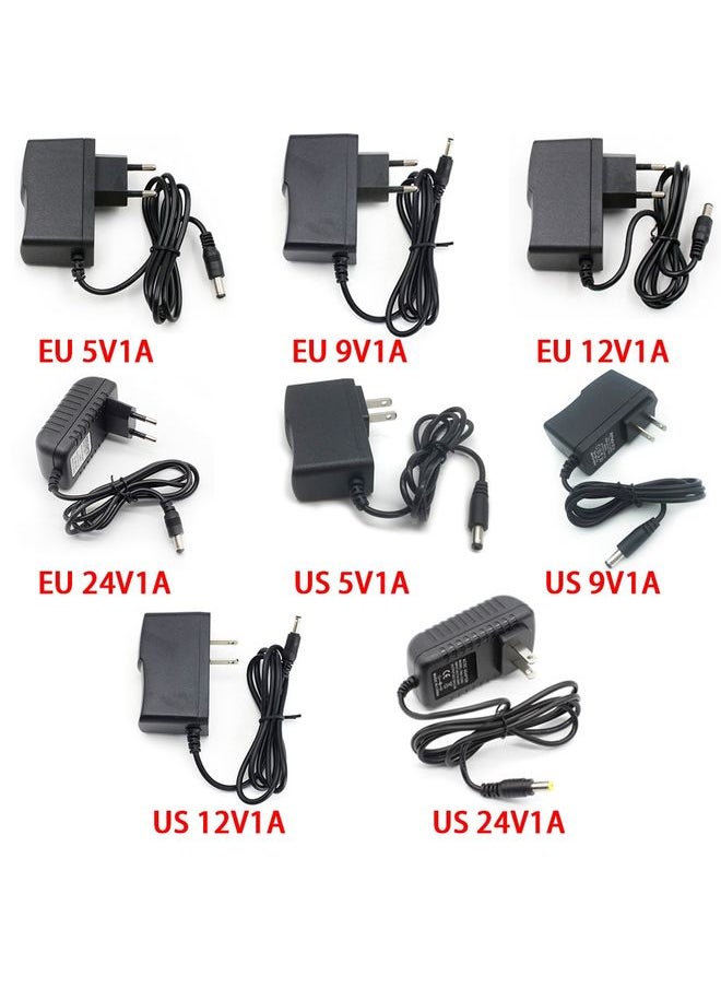 Beauenty 100-240V AC to DC Power Charger Adapter 5V 9V 12V 24V 1A 5.5mmx2.5mm (24V 1A EU Plug)  - Image 2