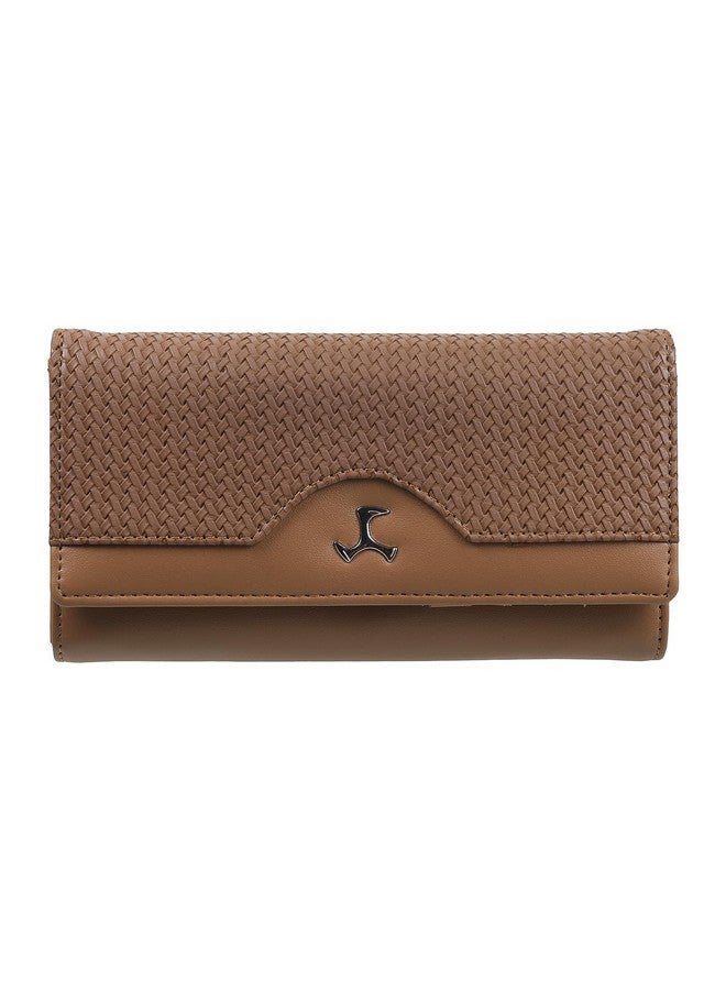 موتشي محفظة موتشي النسائية المصنوعة من مادة صناعية باللون البني قابلة للطي (مقاس واحد) - Image 1