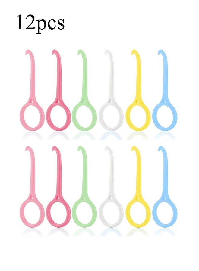 واي جيه أداة إزالة التقويم الشفاف 12 قطعة - أداة إزالة المثبت للتقويم غير المرئي - أدوات إزالة وتقويم الأسنان الشفاف وأدوات تنظيف الأسنان والعناية الفموية (6 ألوان) - Image 1