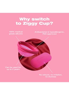 Intimina Intimina Ziggy Cup - Extra-Thin Reusable Menstrual Cup with Flat-fit Design  - Image 2