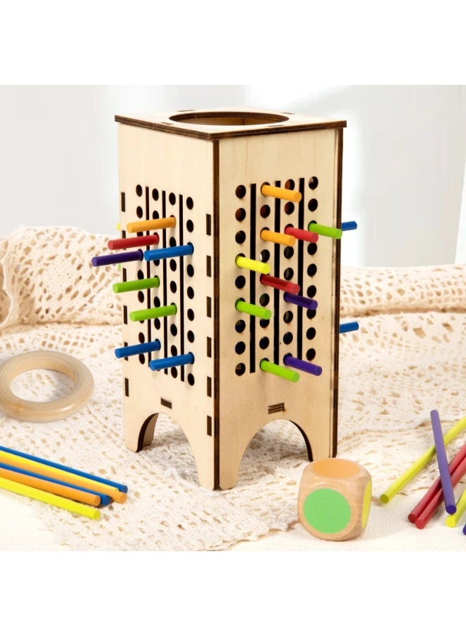 F.A.M.S 2-in-1 Wooden Stick Drawing Game for Kids | Educational Balance & Color Matching Toy | Montessori Sensory Coordination Game | Safe Water-Based Paint | Indoor Family Game for Boys & Girls - Image 4