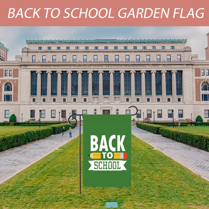 Double Sided Back To School Garden Flags 2 Pack Outdoor Yard Decor Banner - Image 4