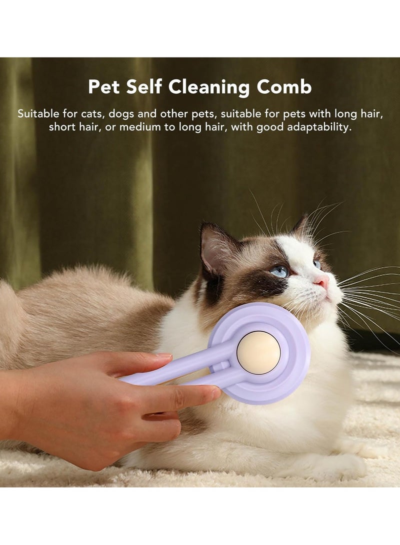 A.M Pet Hair Removal Comb Self-Cleaning Multi-Purpose Pet Hair Brush Rounded Head for Dog Cat Hair Removal - Image 2
